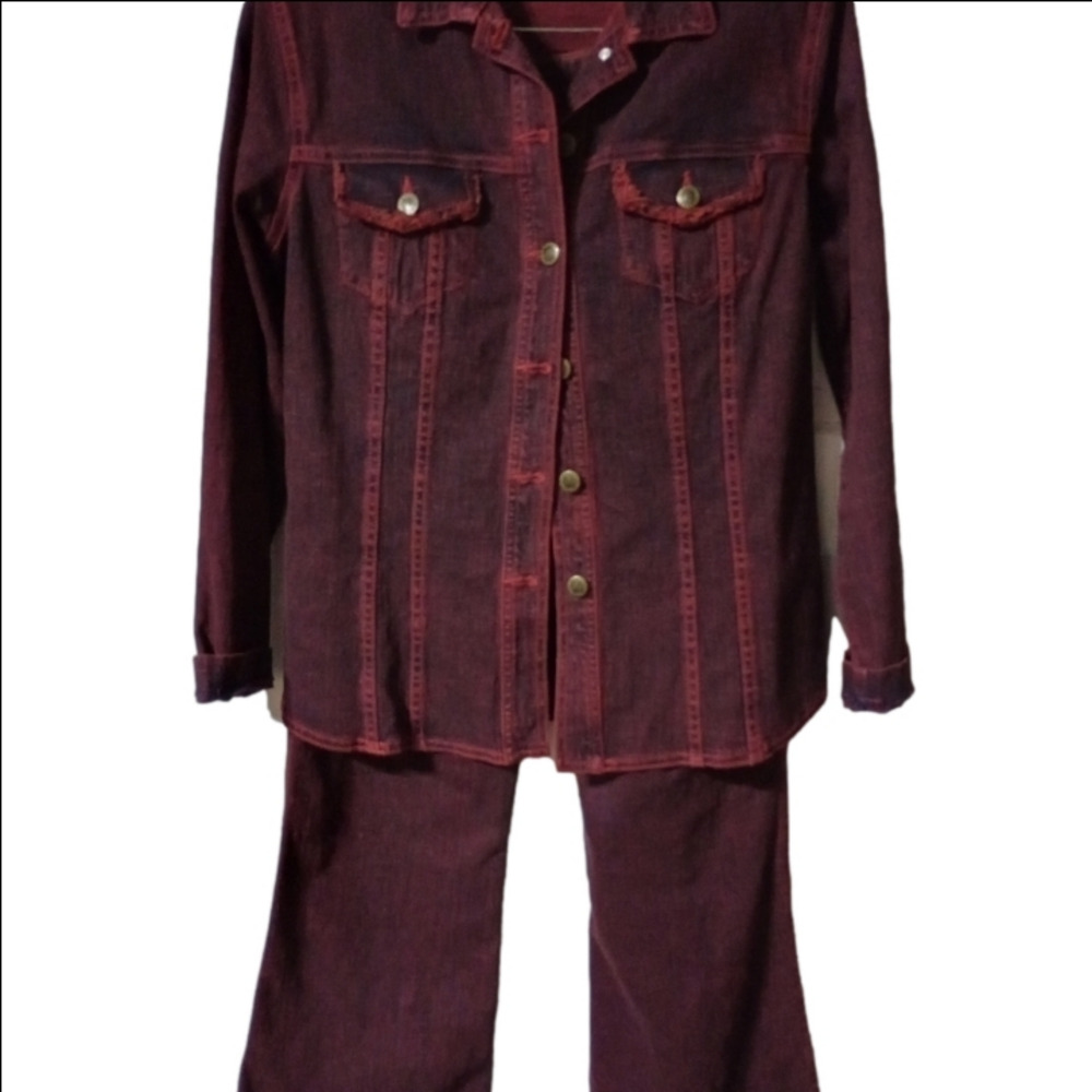 Fibers jeans Barbara Lesser jacket and pants Medium